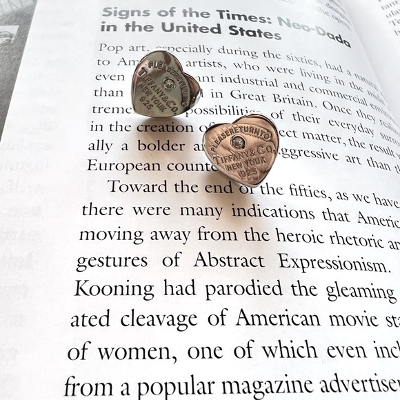 Heart earrings with zircon - Picture 1 of 4